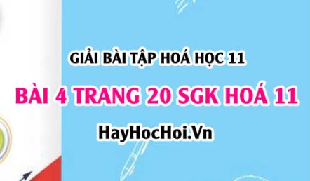 Giải bài 4 trang 20 SGK Hoá 11: Phản ứng trao đổi ion trong dung dịch chất điện li